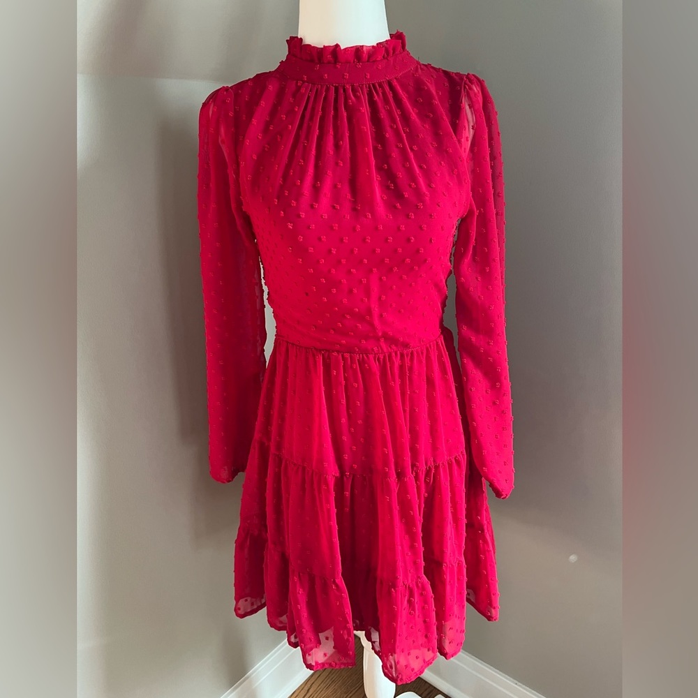 Red dress xs with sheer back